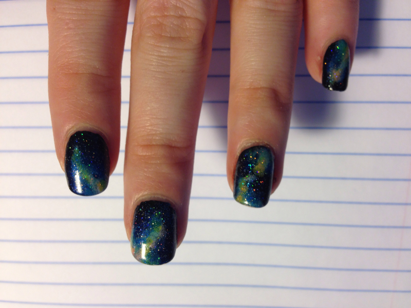Illustration for article titled Check out my galaxy nails!